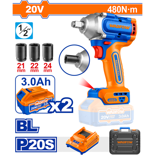 LLAVE DE IMPACTO INALÁMBRICA 20V 480Nm