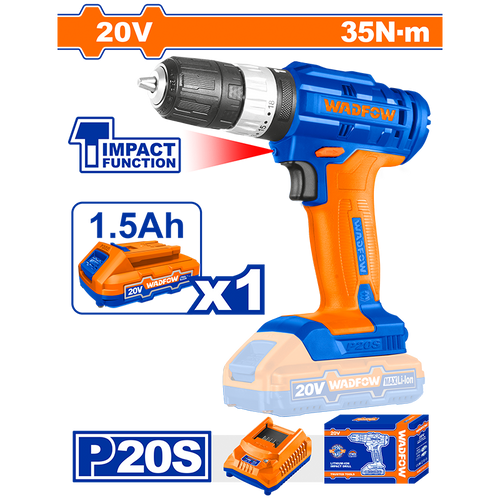 TALADRO DE IMPACTO INALÁMBRICO 20V 35NM